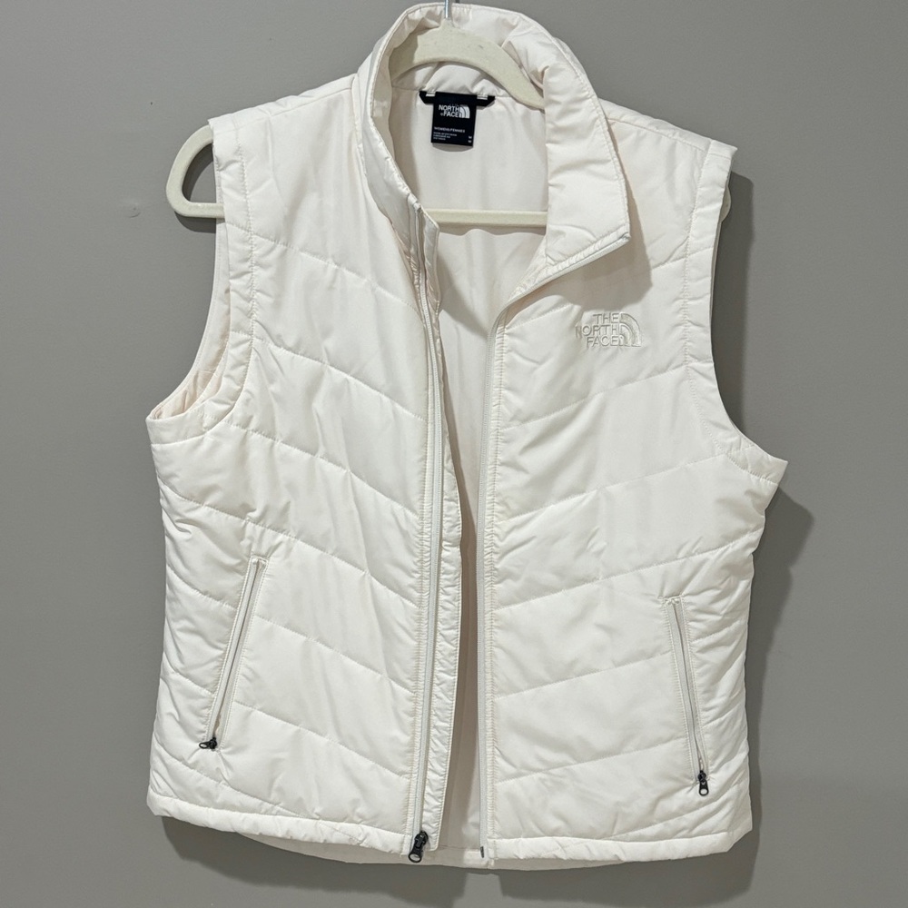 The North Face Quilted Cream Insulated Vest